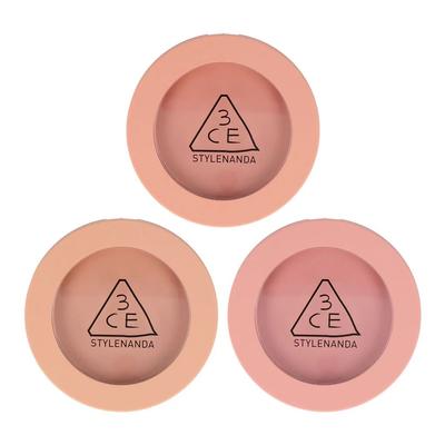 3CE Mood Recipe Face Blush 5.5g Nude Peach/Mono Pink/Rose Beige.