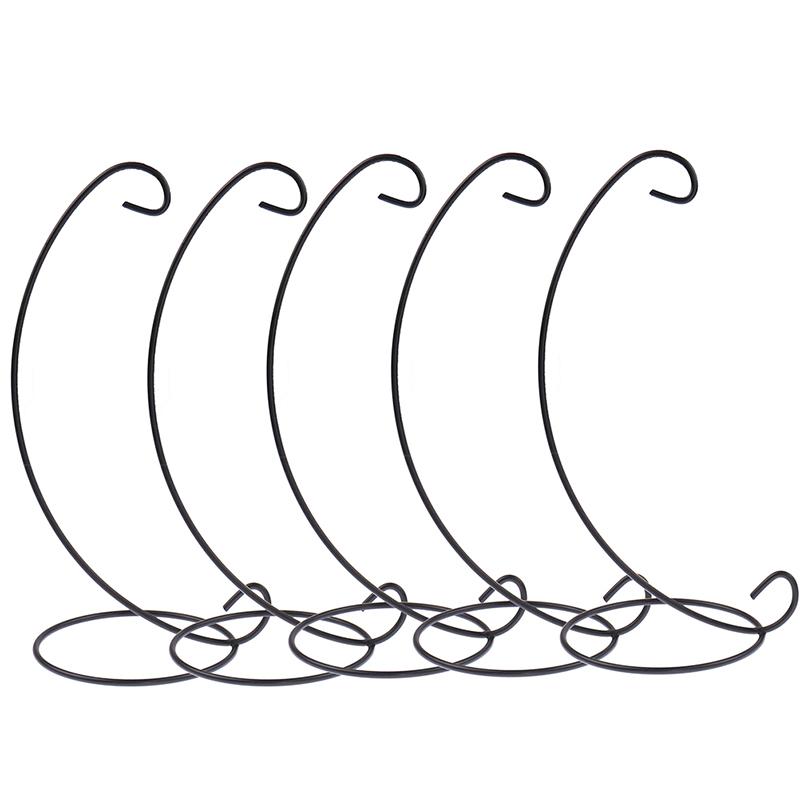 

5шт безделушка держатель орнамент подвесной дисплей стенд вешалка для растений железный домашний декор чёрный