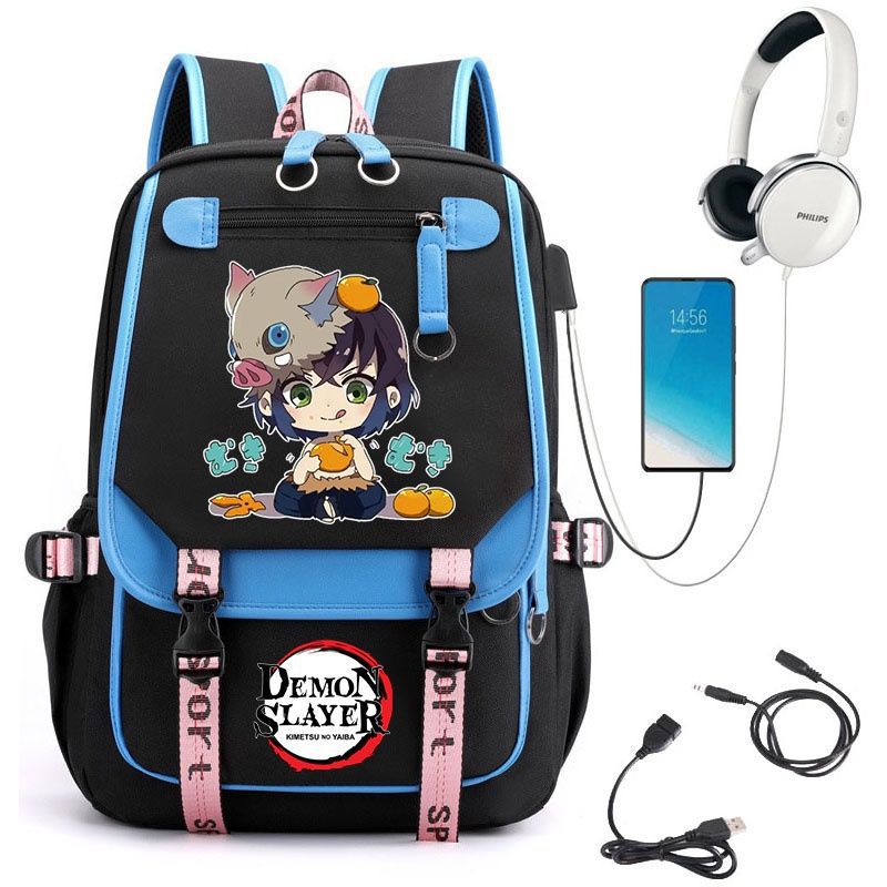 Demon Slayer Anime-Peripherie Rucksack stilvoller Anime-Themen-Schülerrucksack 0084