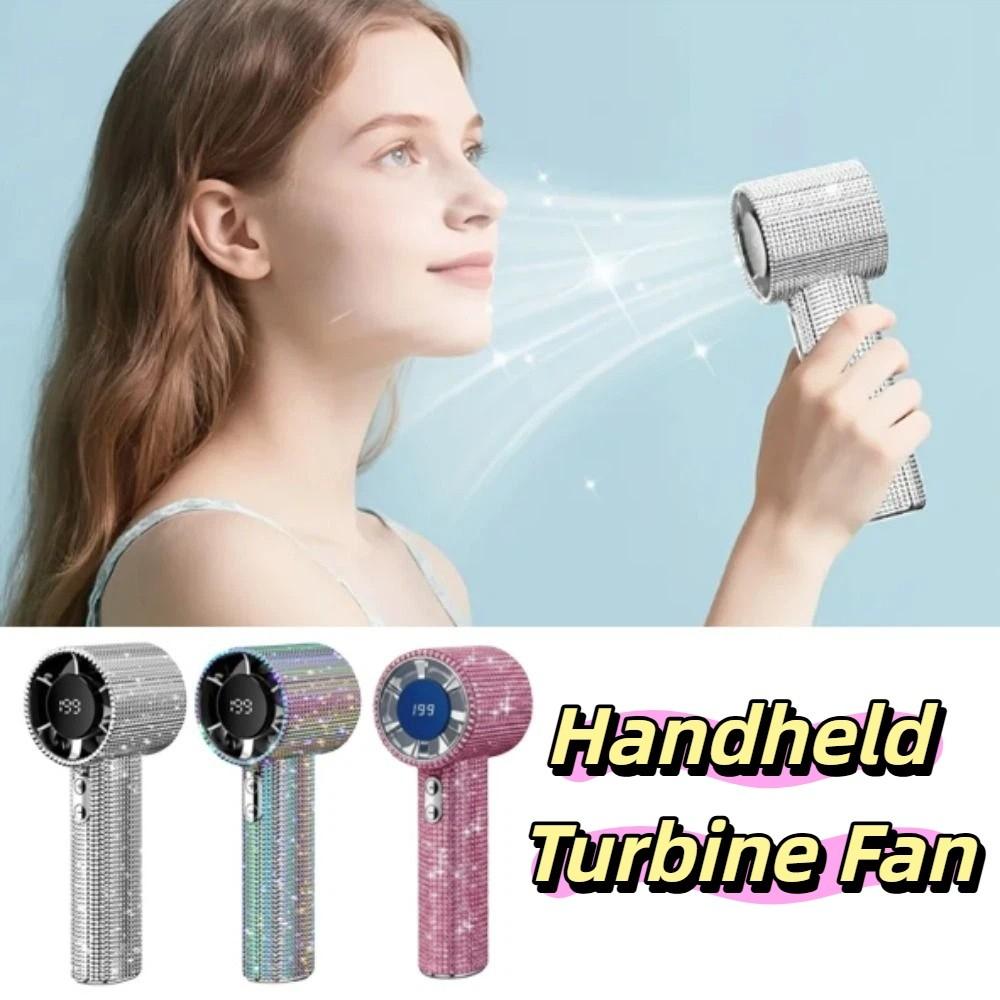 LED Powered Mini Portable Fan Small Size USB Rechargeable Mini Fan  Display Use