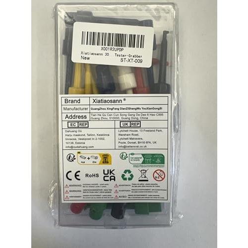 Xiatiaosann Multimeter Test Hook Clips, Multimeter Accessories Colorful Test Grabber Probes for Testing Electronic Components (30 Pieces)