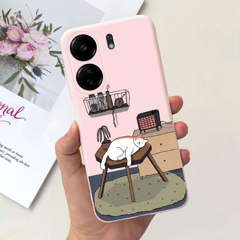 For Xiaomi Poco C65 Case Redmi 13C Cute Fashion Cartoon Cover Soft Silicone Phone Case For Xiaomi Redmi 13C Poco C65 C 65 Bumper
