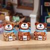 1/3Sets Miniature Dollhouse Porcelain Bear Cookie And Candy Jars Ornaments For Diy Doll Kitchen Party Decoration Accessories
