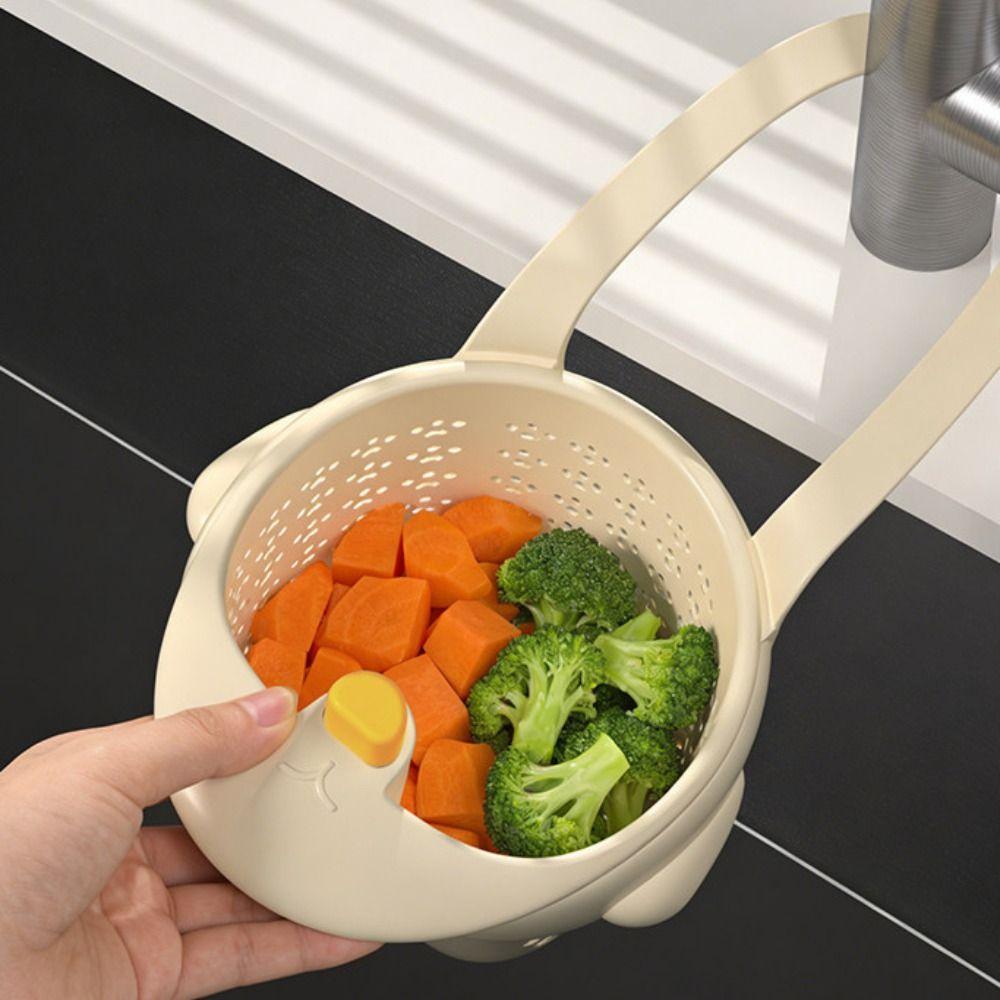 Creative Sink Hanging Strainer Basket Automatic Dumping Filter Basket Kitchen Accessories