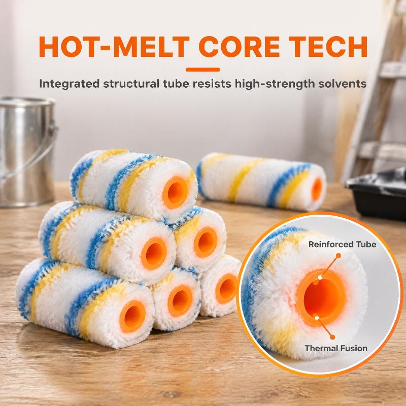 10Pcs 4 Inch Paint Roller Brush Clean Cut Proffesional Paint Roller Sleeves Replacement Paint Edger Brush Tool For Home Wall Cei