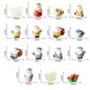 Resin Miniature Santa Claus Accessories Cartoon Santa Statue Creative Christmas Figurines  Festival