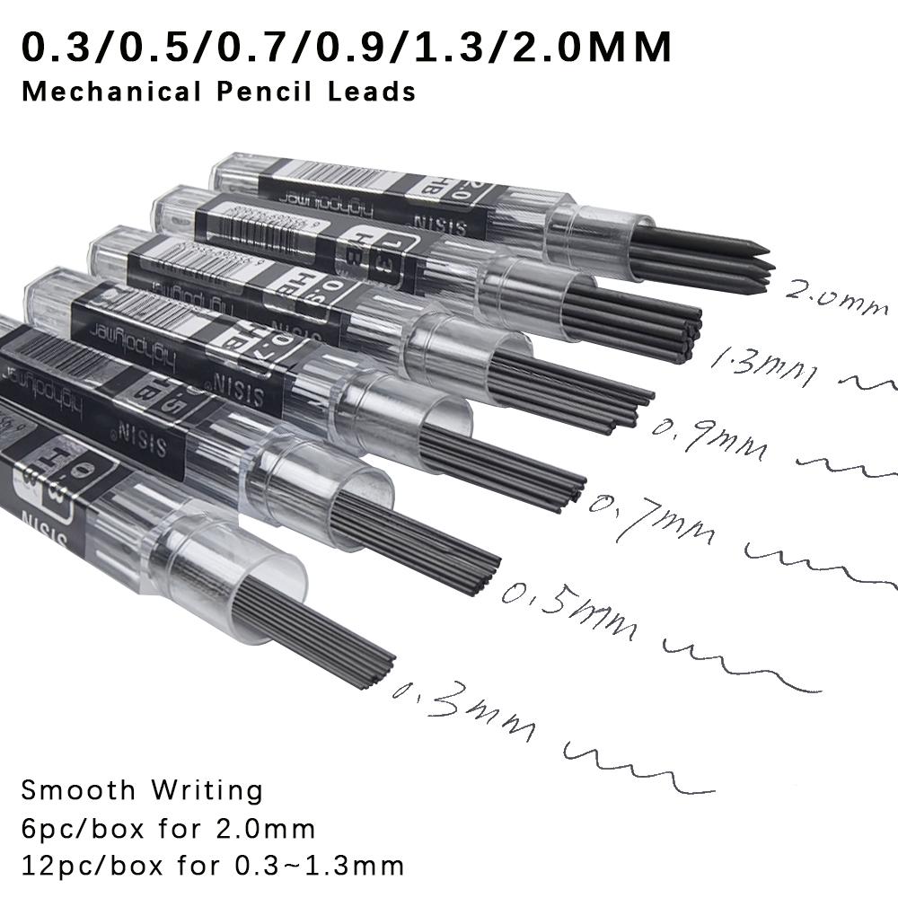 1Box Mechinal Pencil Lead 0.3/0.5/0.7/0.9/1.3/2.0mm HB Refills Leads Art Drawing Automatic Pencil Accessories
