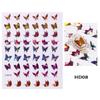 8 PC Holographic 3D Nails Stickers Nail Art Laser Butterfly Sticker Decal Butterflies Manicure Decoration Tool