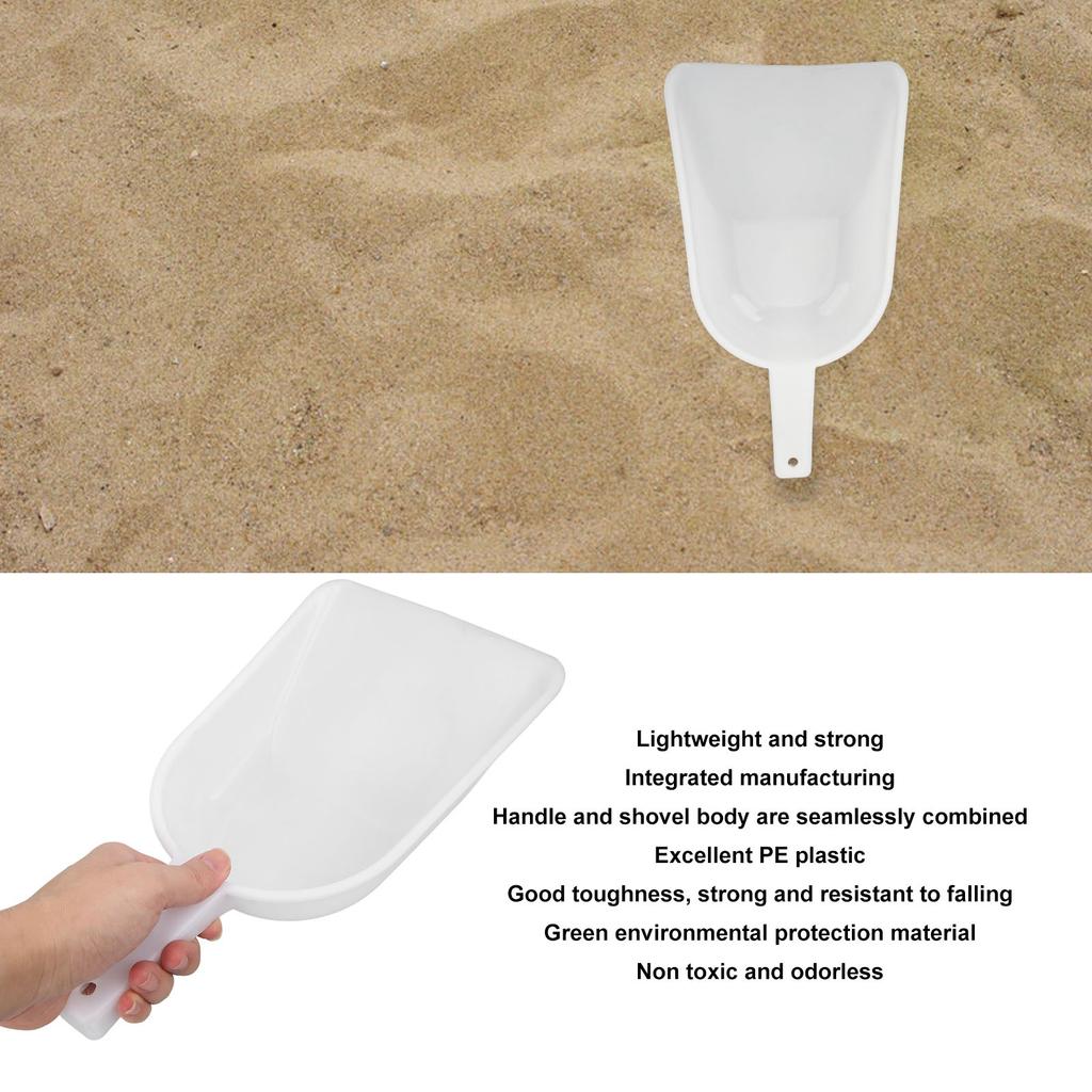 Plastic Feed Shovel Easy Clean PE Refrigerator Ice   Snow Scoop Handle with Hook