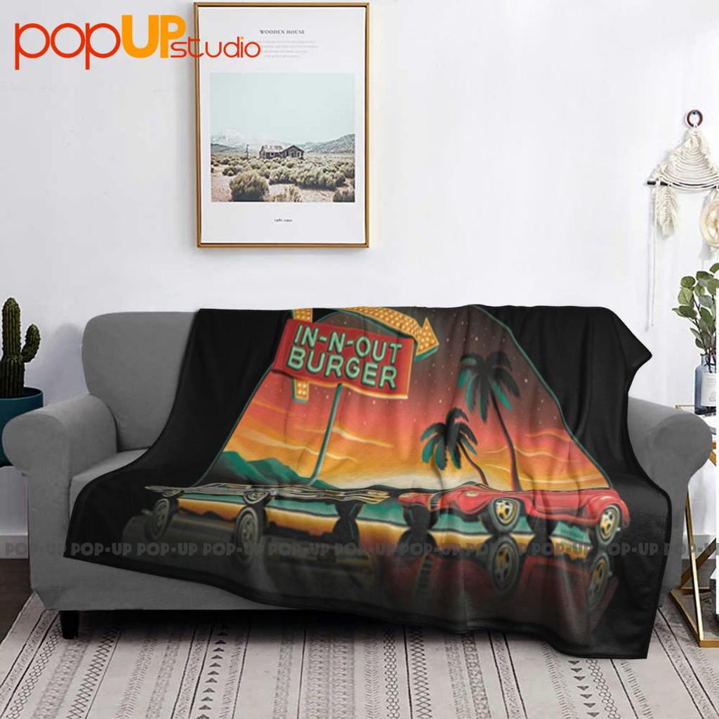 In-N-Out Burger California Fast Food Restaurant In And Out Ultra-Soft Blanket Quilt Winter Sofa Cover Bed Covers