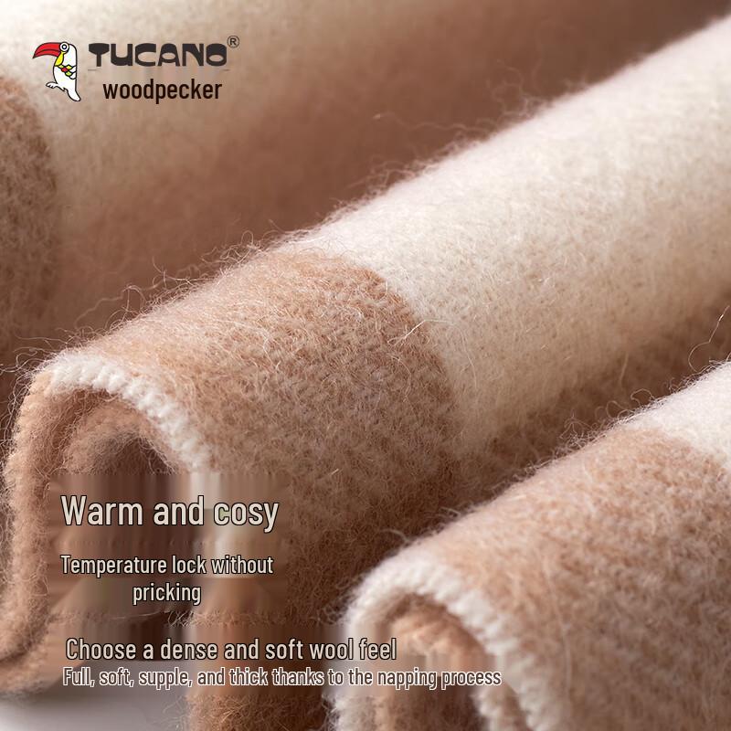 TUCANO Women's 100% Pure Wool Plaid Scarf