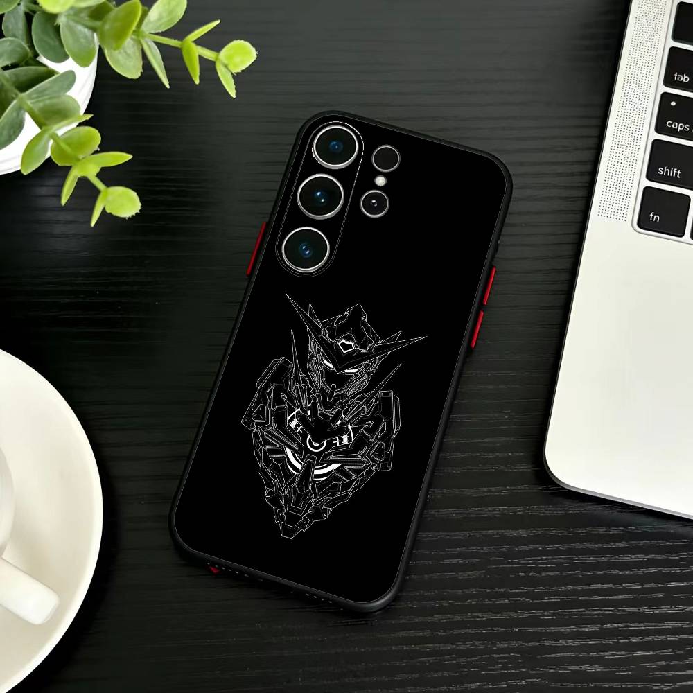 Gundam Anime Phone Case For Samsung S26,S25,S24,S23,S22,S21,S20,Ultra,Plus,FE Black Soft Cover
