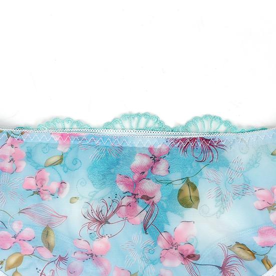 Low Rise Seamless Embroidery Flower Print Women Briefs Ultra-thin Transparent Sexy