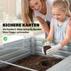 Set of 2 Galvanized Raised Garden Beds, 180 x 90 x 60 cm Metal Raised Beds with Safety Edge, Silver