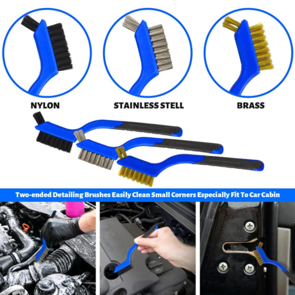 Autowaschbürsten-Set Mikrofaser Rad Reifenbürste Kratzfreie Ersatzköpfe Auto Polierschwamm-Pads-Set für Autos Wohnmobile LKW