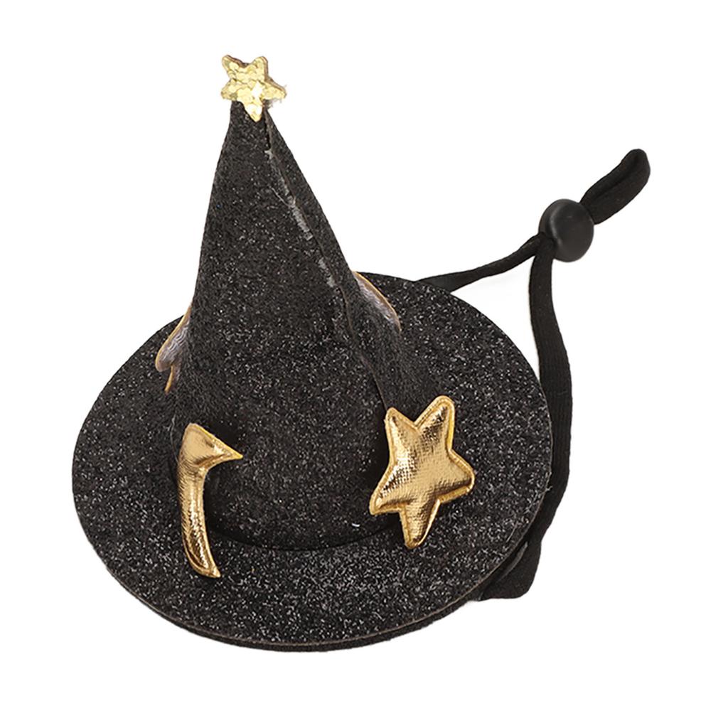 Hamster Hat Moon Star Pattern Small Animal Pet Top Hats with Adjustable Chin Strap for Turtles