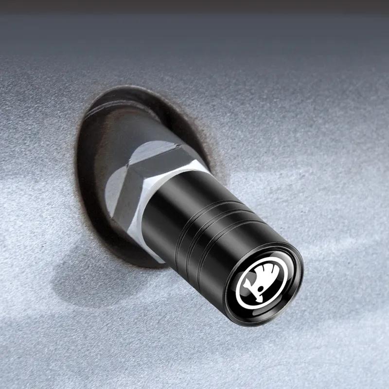 New 3D Metal Car Dustproof Caps Tire Wheel Stem Valve Caps For Skoda Octavia A5 A7 Rapid Fabia Superb Kodiaq Scala MK2 MK3 Karoq