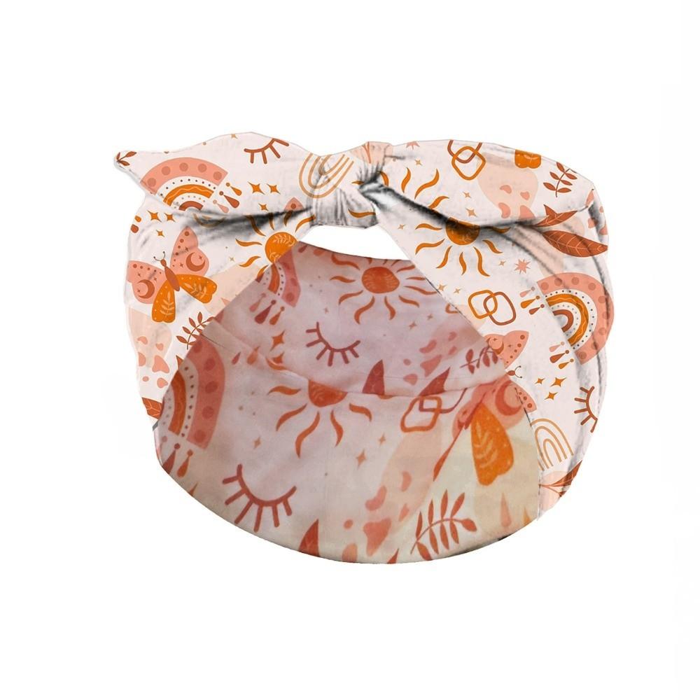 Wide Boho Print Headband Elastic Turban Headwear Casual Bohemian Hair Bands for Yoga Biker