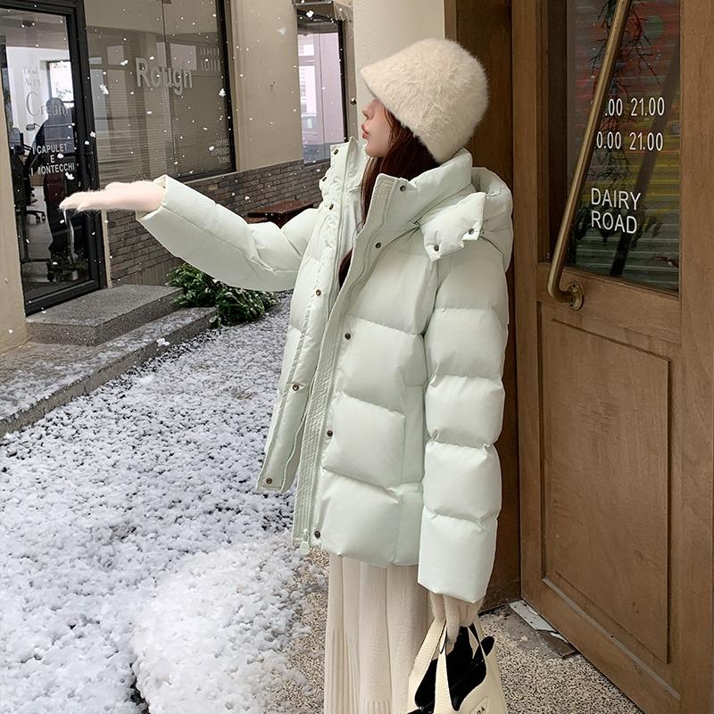 Gu Ji Women's Short Down Jacket Women's Thickened Loose Hooded Small Man New Winter Jacket