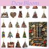 Christmas Countdown Advent Calendar Acrylic Booklet Christmas Tree Decorations For Holiday Gifting