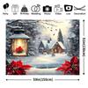 1Pcs Winter Wonderland House Pattern Decoration Background Winter Backdrop For Photo Studio Photo Booth Party