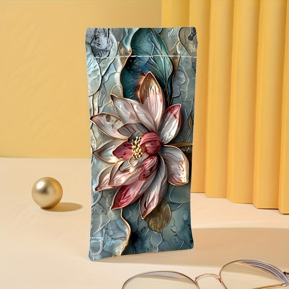PU Leather Glasses Storage Bag Soft Waterproof Reading Glasses Pouch Automatic Closure Cartoon Sunglasses Protective Cover
