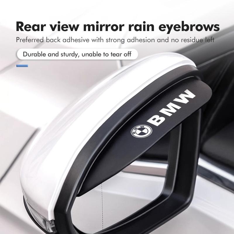 AABY1 2PCS Car Rearview Mirror Sticker Rain Eyebrow Protector Cover For BMW M Performance E36 E46 E60 E90 E91 E92 E93 F30 F20