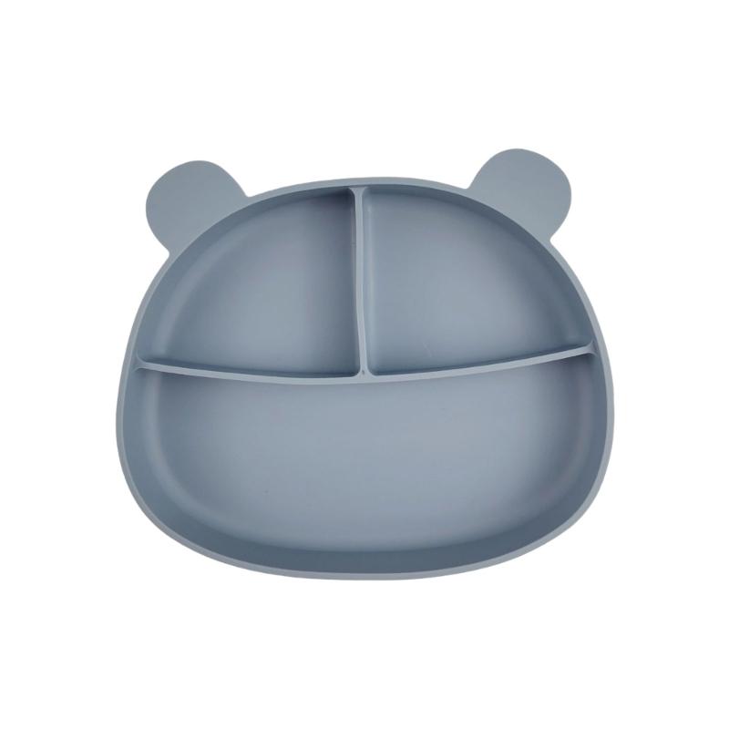 Toddler Silicone Dinnerware Dinning Plate Suction Cup Base Meal Tray Dishwasher and Microwave Safe for Easy Cleaning