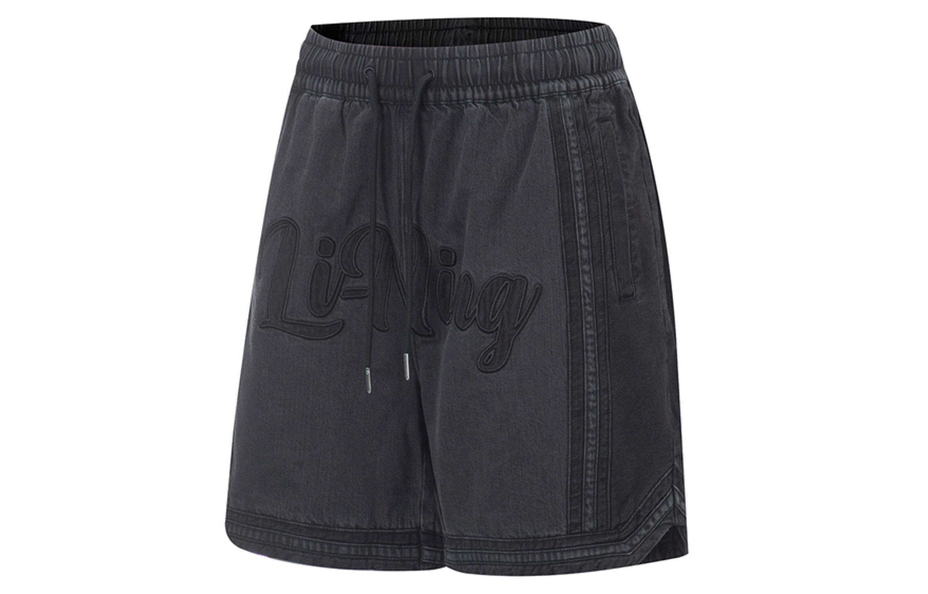 Li Ning Denim Shorts Men s Black AKST047-1 S