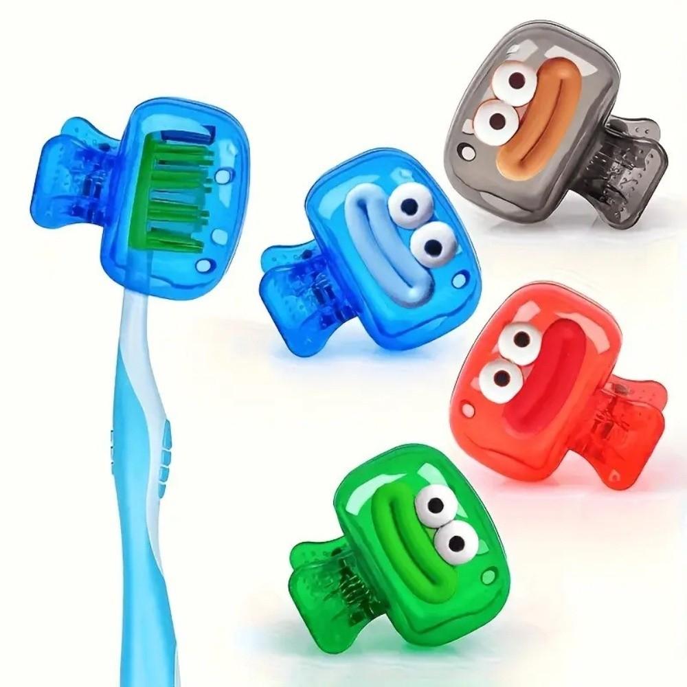 2pcs Portable Plastic Toothbrush Holder Protective Cute Toothbrush Head Cap Washable Durable Toothbrush Case Travel Use