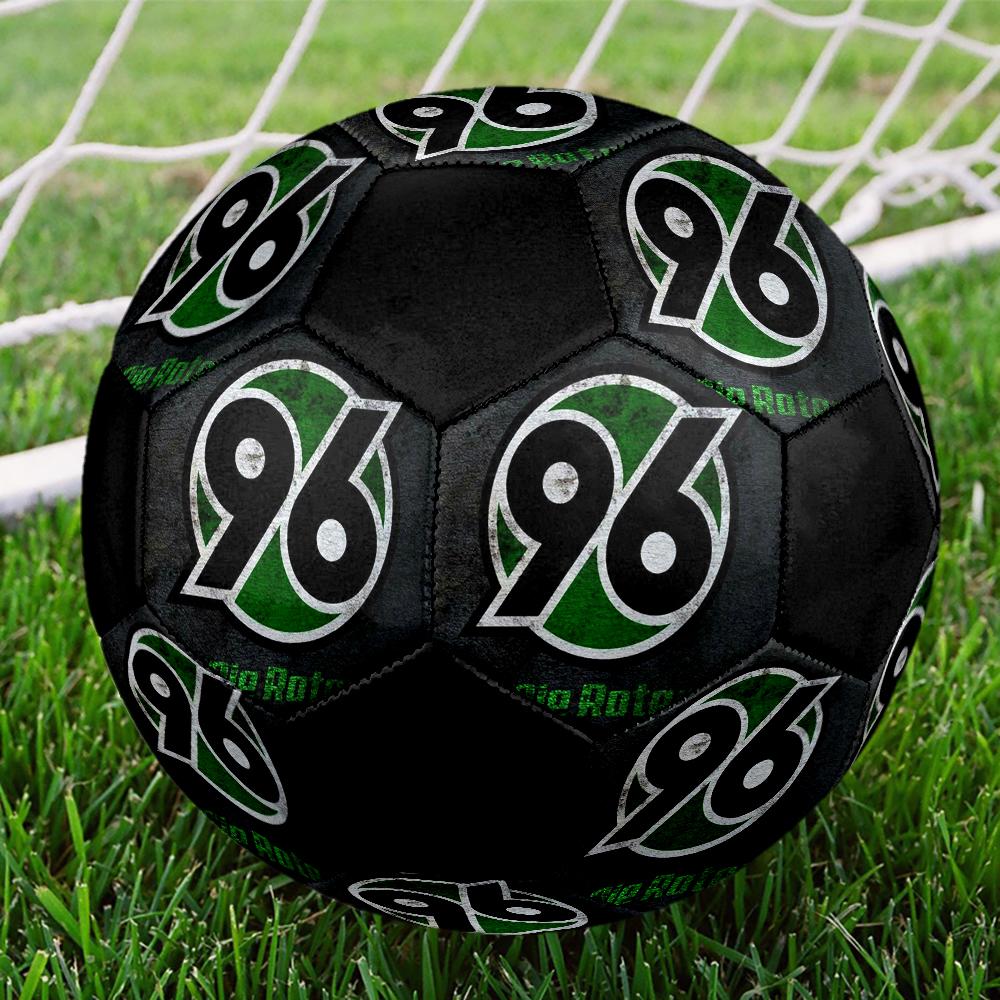 Pallone da Calcetto Indoor Hannover 96 Colorato Cucito a Macchina PVC Misura 5 Allenamento di Squadra Pronto per la Competizione Resistente Alta Rimbalzo Fresco Regalo Sportivo