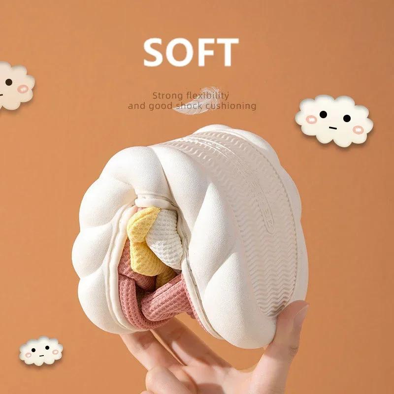Cotton Slippers Women's Fleece Thickened Soles Non-slip Indoor Heightening Slippers Male and Female Couple Slippers Cotton Slippers