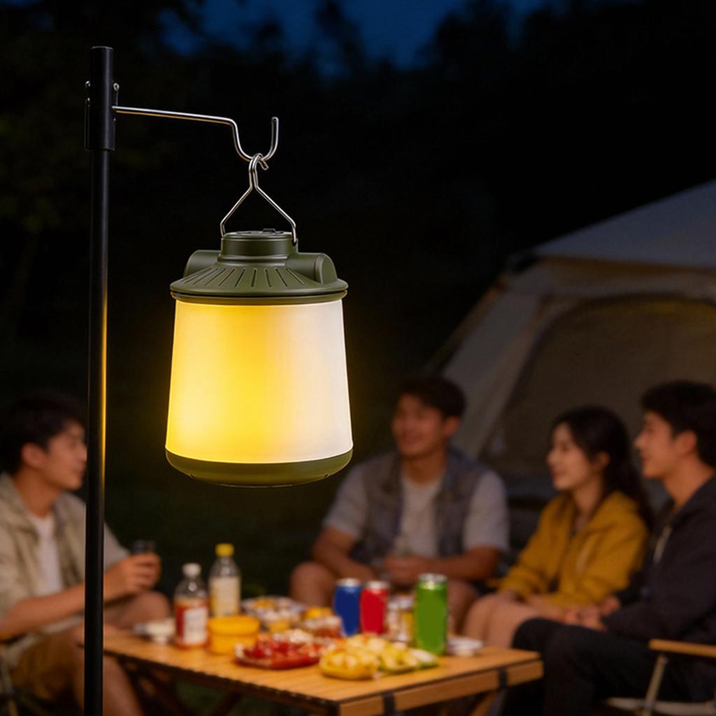 LED Hanging Camping Light Adjustable Outdoor Rechargeable Tent Light Portable Night Hanging Lamp for Indoor Emergency Lighting