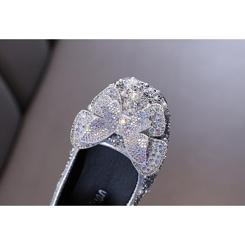 Autumn new style ladylike baby girl children's princess rhinestone single shoes leather shoes dance performance shoes