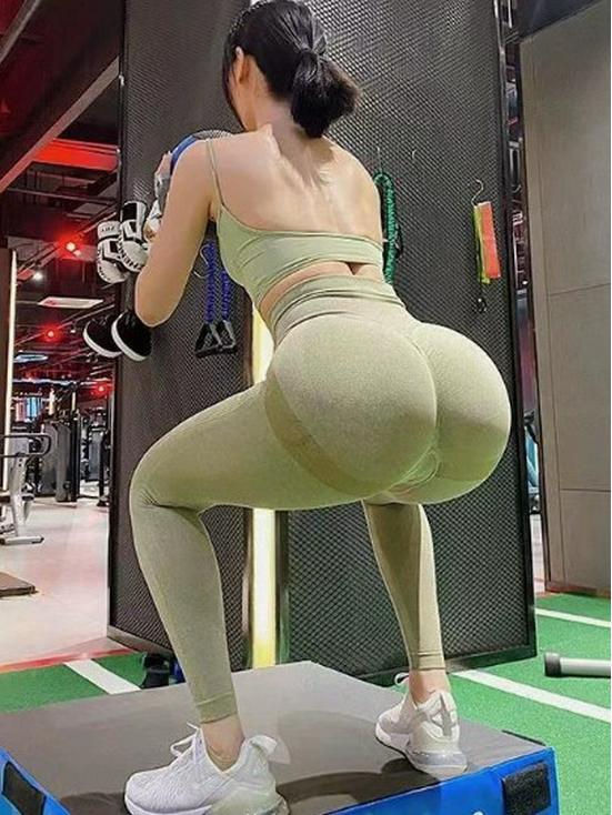 Women's High Waist Peach Butt Lifting Yoga Pants - Quick Dry, Elastic, Tight Fit for Indoor & Outdoor Sports