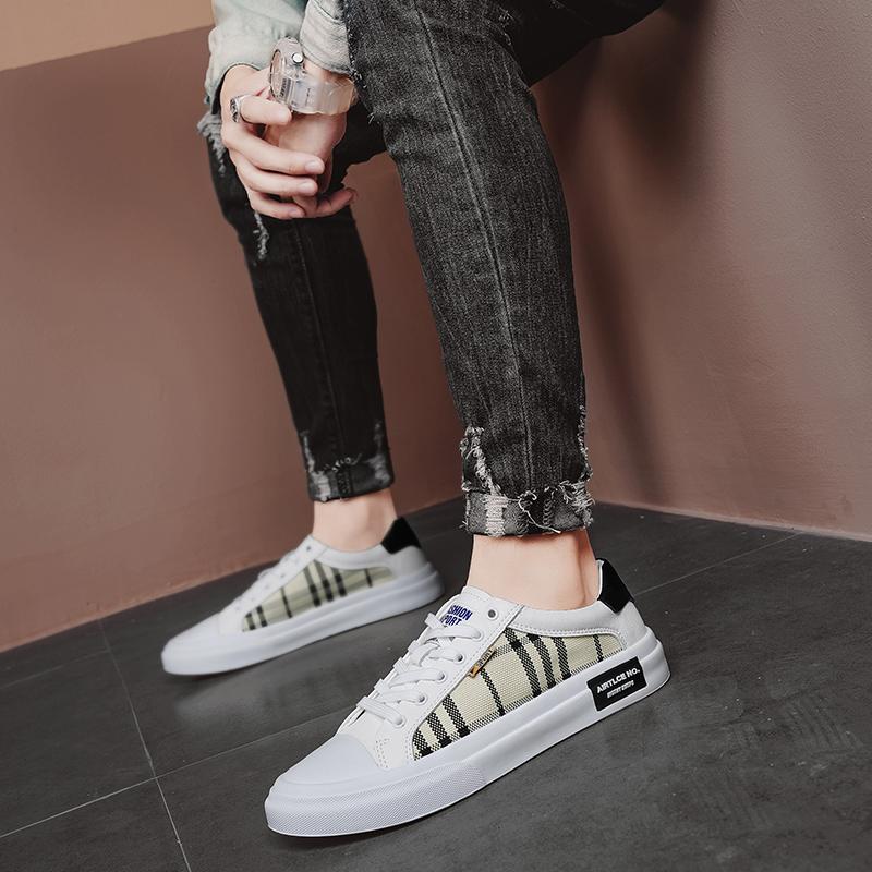 Fashion 2025 Summer New Mens Board Shoes Fashion Trend Canvas Breathable Board Shoes Mens Shoes Breathable Skate Shoes Boys