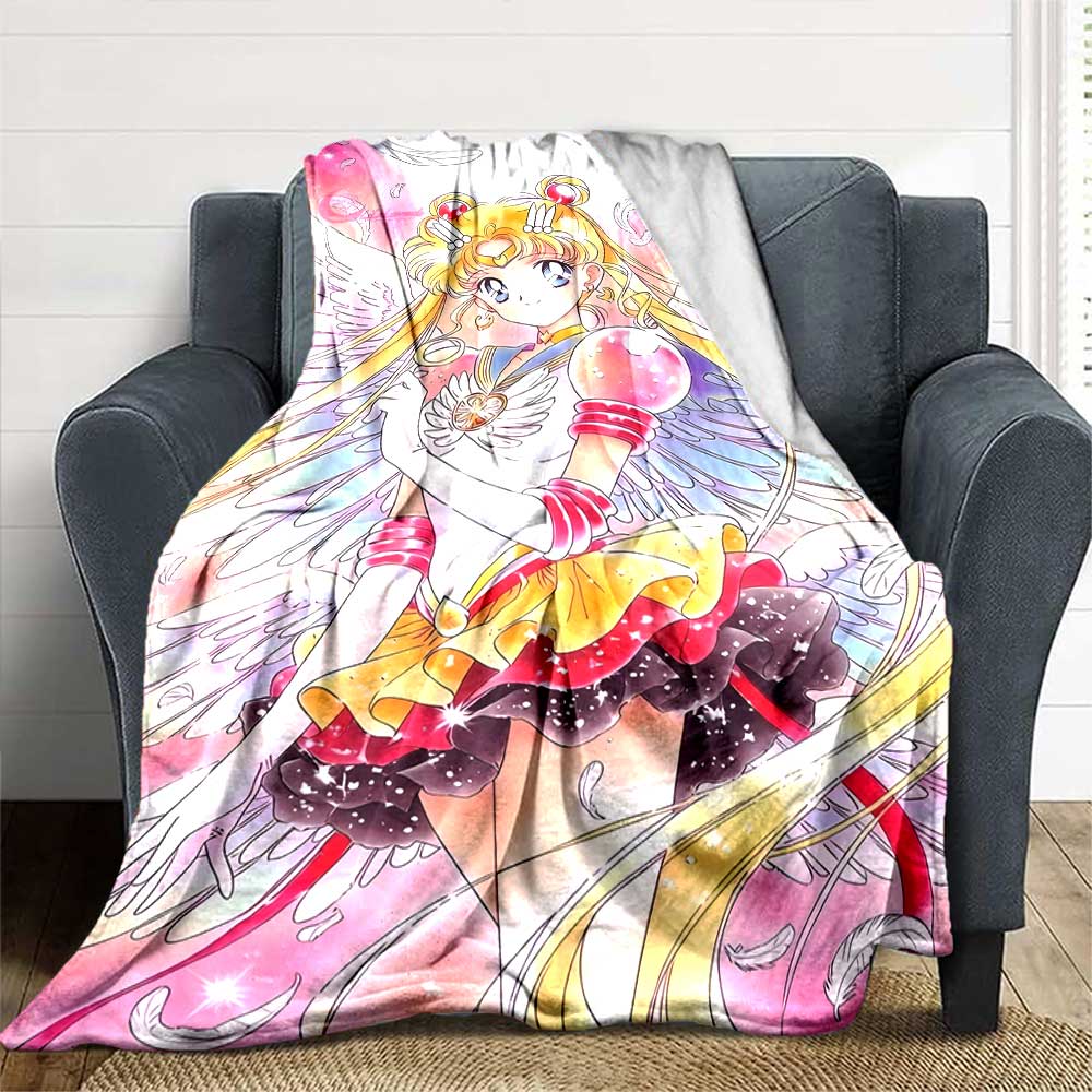 Sailor Moon Adventure Blanket Warmthful Decor Blanket Versatile for Sofa Sofa Couch Office Bed Picnics Warmthful Decor Best Holiday Y3