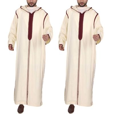 Mens Muslim Robes Long Sleeve Islamic Middle East Dubai Thobe Saudis Arabia Robe