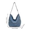Borsa a Spalla in Denim di Grande Capacità Borsa a Tracolla Versatile Borsa Hobo Sling alla Moda Borsa