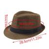 Short Brim Fedora Hats Classic Hat with Bands Solid Color One Size Fit Most