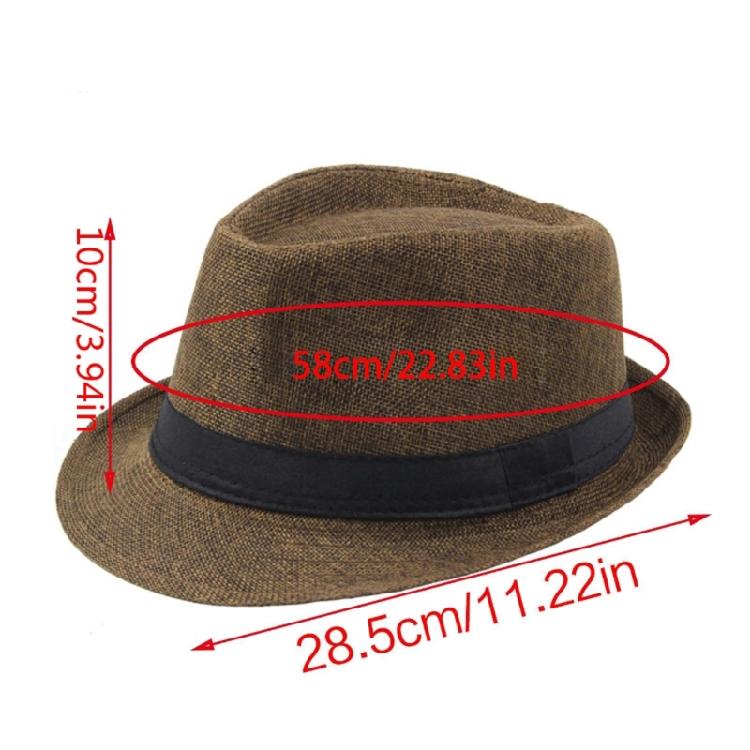Short Brim Fedora Hats Classic Hat with Bands Solid Color One Size Fit Most