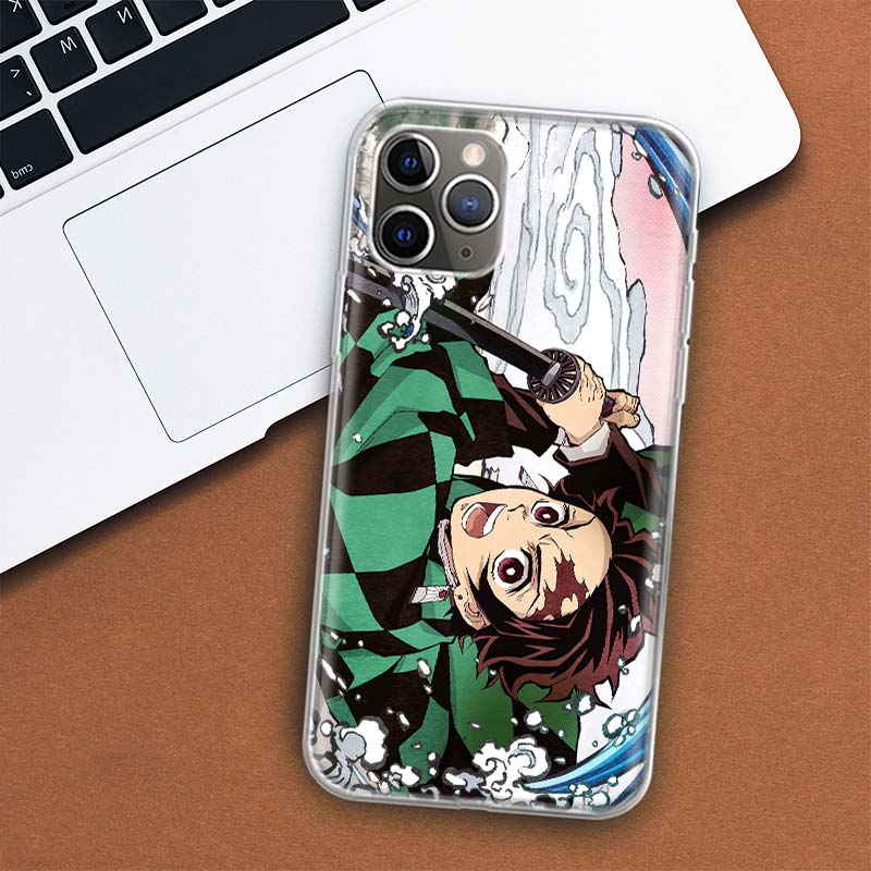 Kimetsu No Yaiba Demon Slayer Handyhülle Für Apple iPhone 11 12 13 14 Pro 7 XR X XS Max 6 6S 8 Plus + Mini 5 SE Druck Weiche Hülle