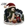 Seasonal Crafting Supplies Christmas Patchwork Fabric DIY Kit, Adult Sewing Handcrafted Set with Kit Pre-Cut Squares, Holiday Animals Craft