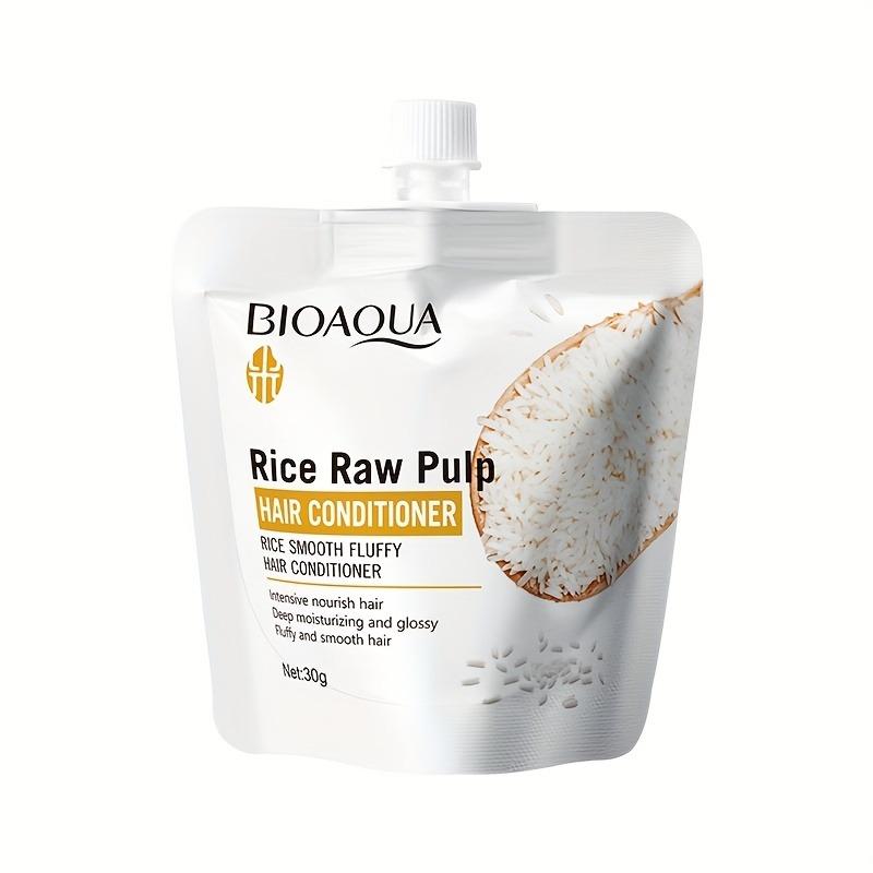 Reisbrei Haarspülung 30G pro Beutel Haarstärkung Spliss-Reparatur Pflegend Glättend Aufhellend für Trockenes Haar 30g white