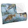 JQ Licensing 2 Silky Patterned Fishing Supersoft Blanket
