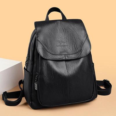 Weiches Leder, modischer und vielseitiger Rucksack, Reise-Umhängetasche mit großem Fassungsvermögen für Damen