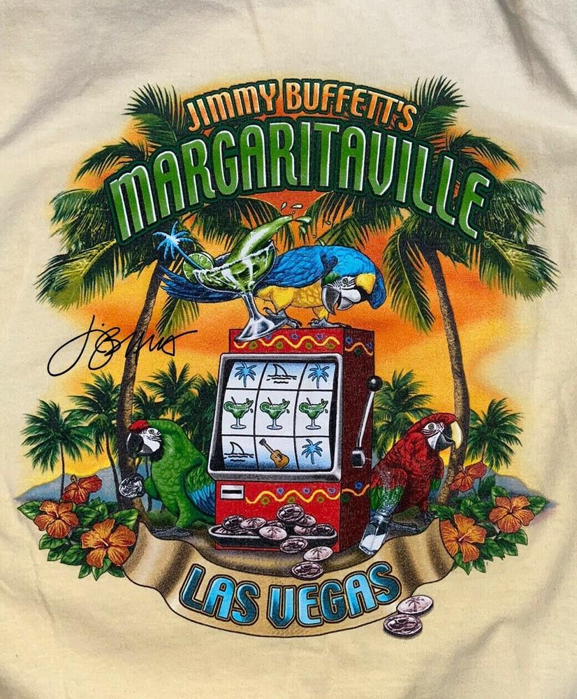 

Vintage Margaritaville Las Vegas JIMMY BUFFETT TShirt White Men S234XL Unisex T-Shirt L