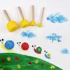 30-Piece Round Sponge Brush Set for Kids’ Art & Crafts