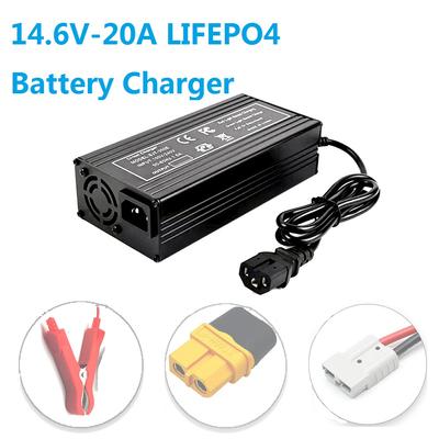 Ładowarka akumulatorów Lifepo4 Smart 14,6 V 20 A, 110–220 V, 4 S, 12 V, dużej mocy, do akumulatorów litowo-żelazowo-fosforanowych z wentylatorem