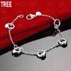 925 Sterling Silver Raindrop Ring Side Chain Simple Bracelet Gift Jewelry